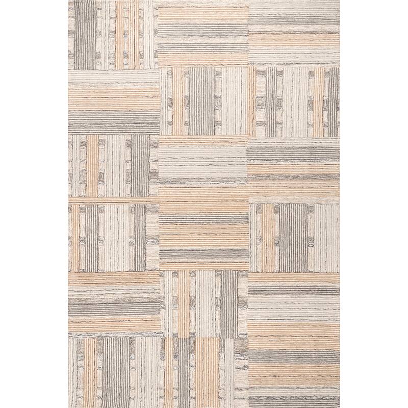 Deco Striped Tile Wool Area Rug