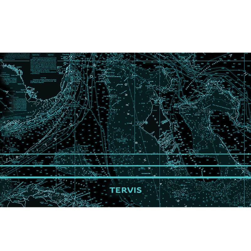 Tervis Traveler Nautical Collection Caribbean Chart Triple Walled Insulated Travel Tumbler, Stainless Steel