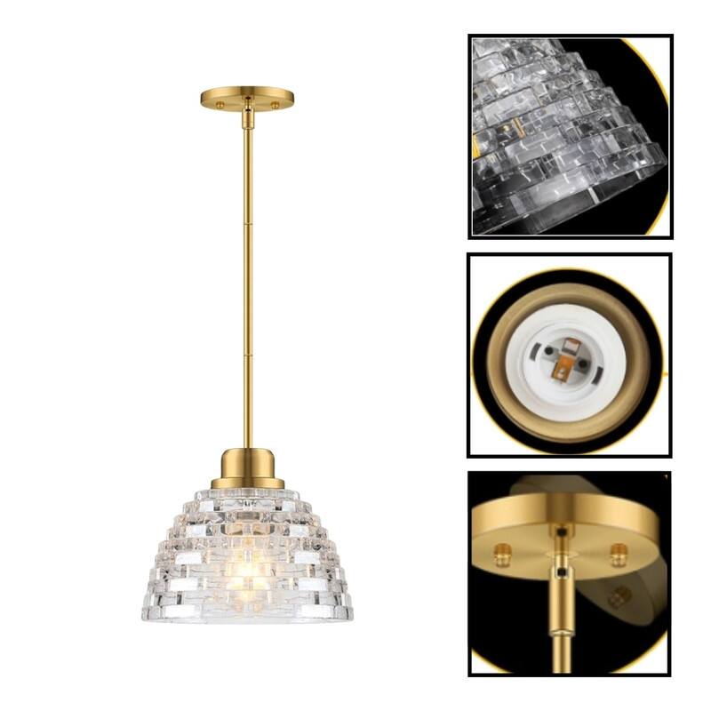 2 Pack bulbs light gold light fixtures glass, metal pendant light