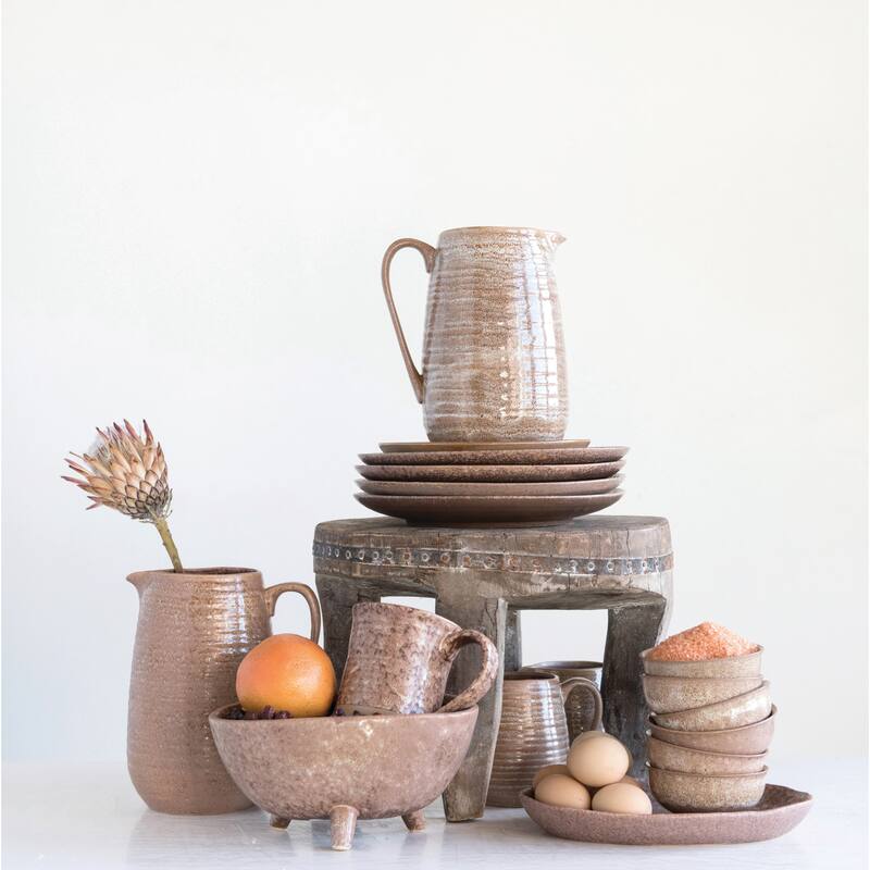 Stoneware Mug with Reactive Glaze Finish (Set of 4 Colors/Each one will vary)