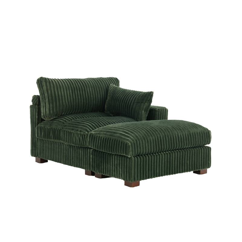 Plush Cloud Couch Modular Sectional Sofa with Ottoman