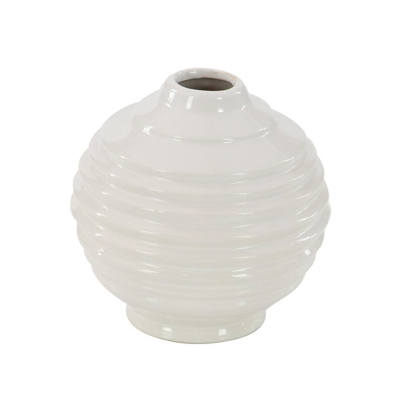 CosmoLiving by Cosmopolitan Metal Slim and Cone Geometric Vase with Handles (Set of 2) - Gold, Silver, Dark Gray, White, Black