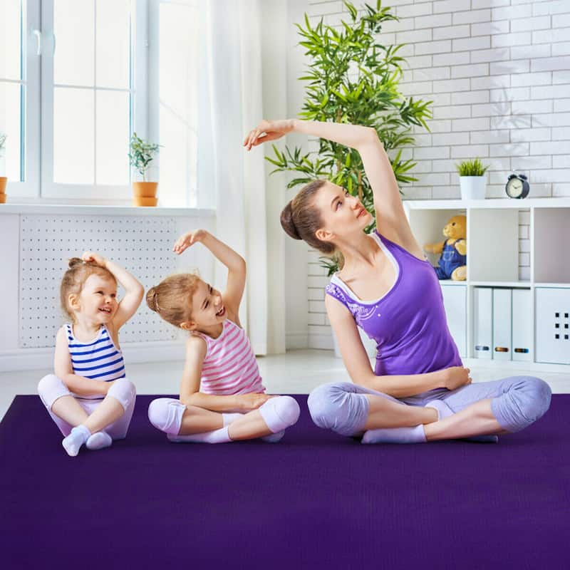 Gymax Large Yoga Mat 6' x 4' x 8 mm Thick Workout Mats for Home Gym