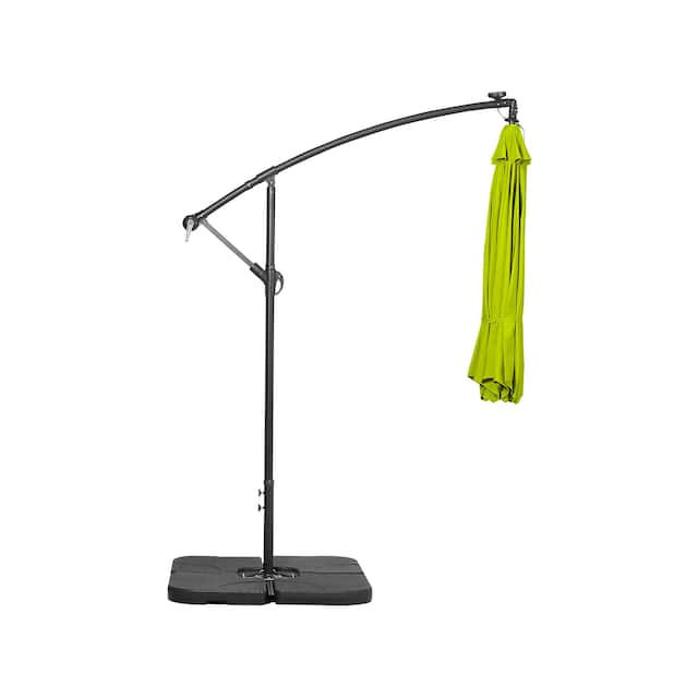 10 Ft. Solar Power Lighted Patio Umbrella with Base Stand