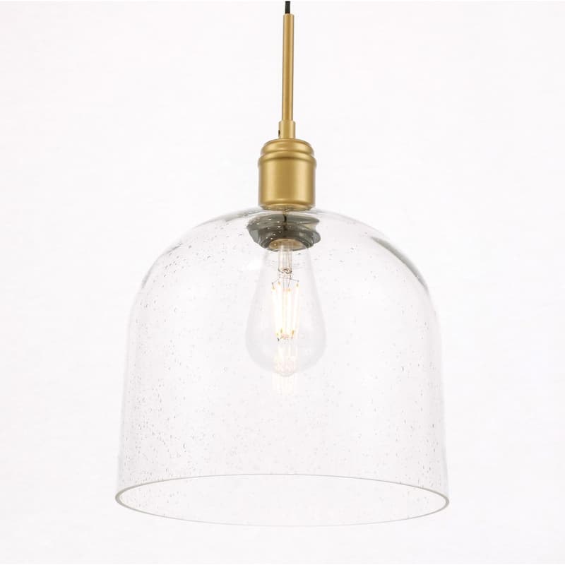 Candie 10-Inch 1-Light Clear Glass Pendant