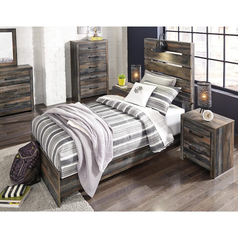 Drystan Rustic Panel Bed