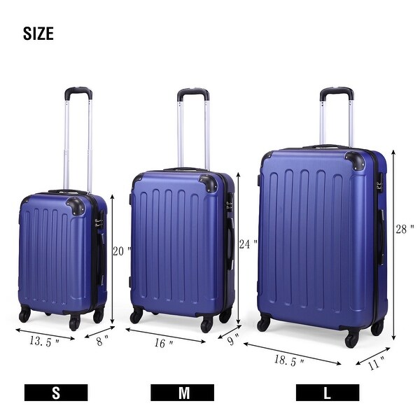 Luggage Expandable Lightweight Travel Suitcase Set w/ Code Lock