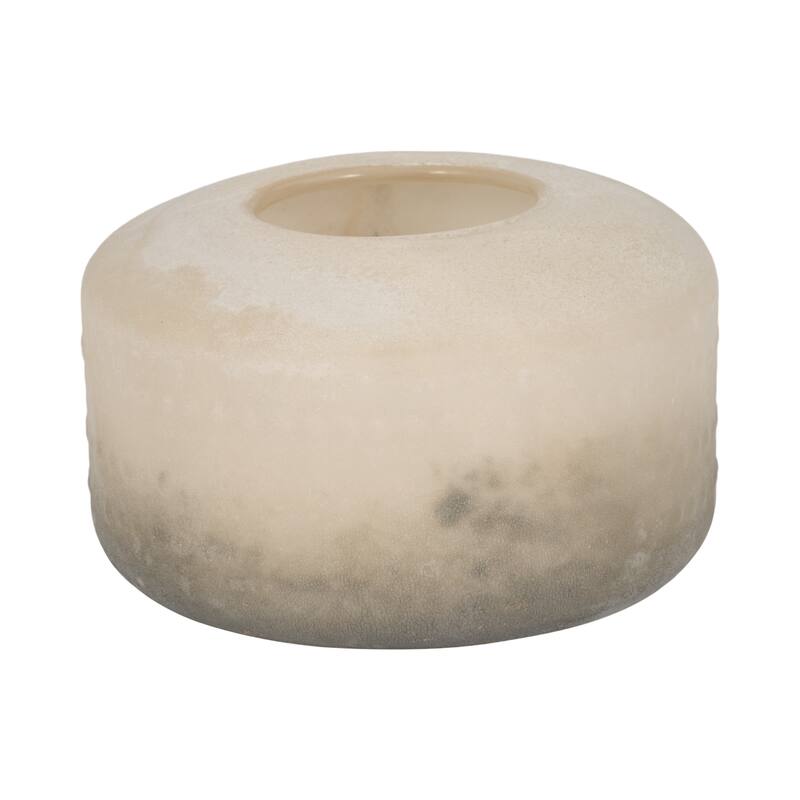 Sagebrook Home Elegance 8-inch Textured 2-tone Glass Vase, Serenity, Ombre - Ombre Multi - 8" x 8" x 5"