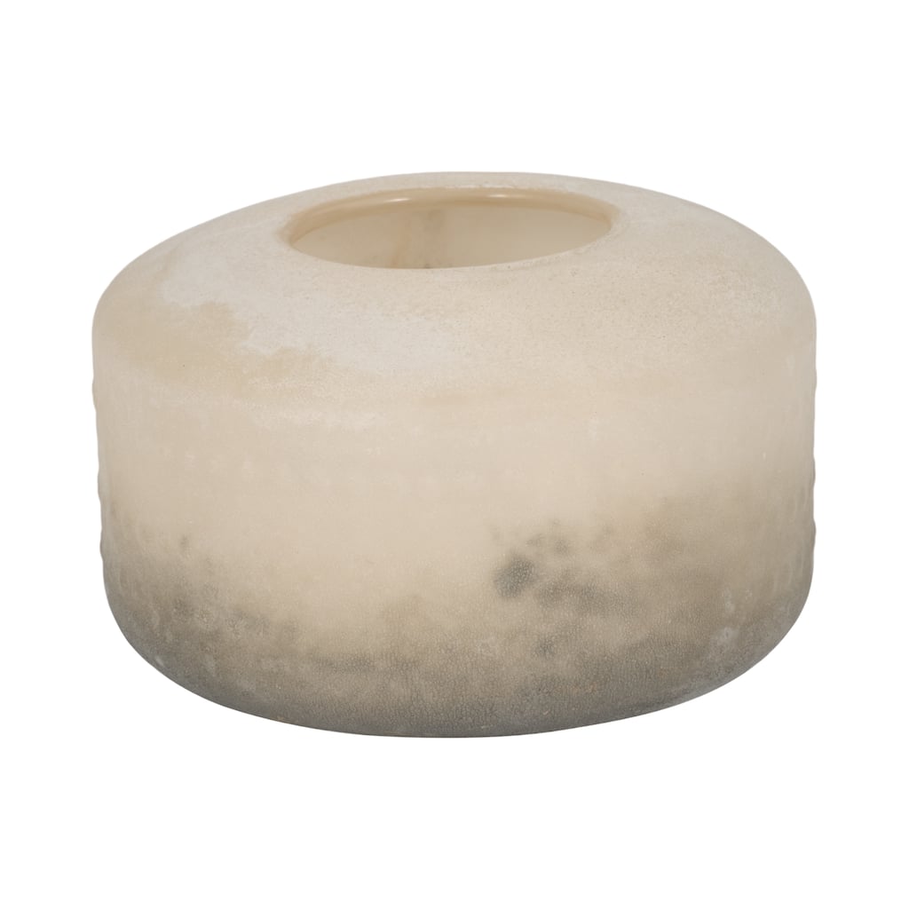 Sagebrook Home Elegance 8-inch Textured 2-tone Glass Vase, Serenity, Ombre