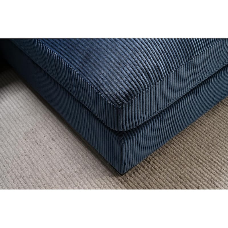 Us Pride Furniture Payan 102.4" Wide Corduroy L-Shape Sectional Sofa