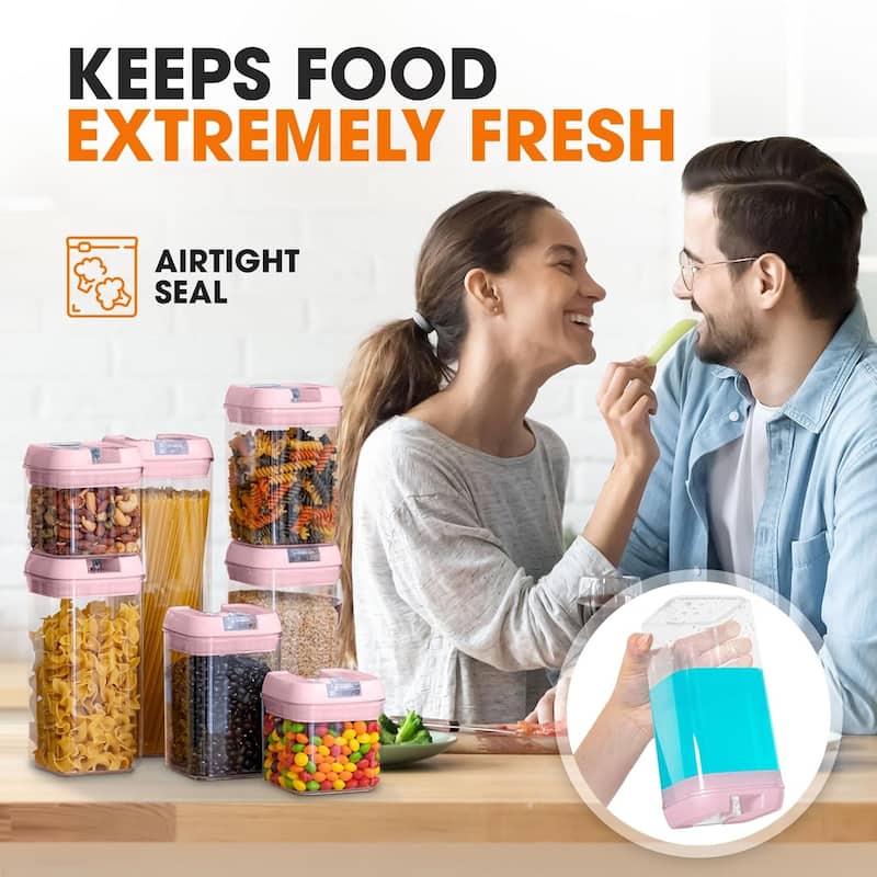 Cheer Collection 7-piece Stackable Airtight Food Storage Container Set