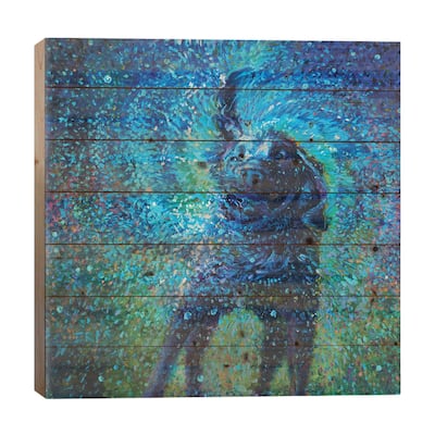 River Print On Wood by Iris Scott - Multi-Color