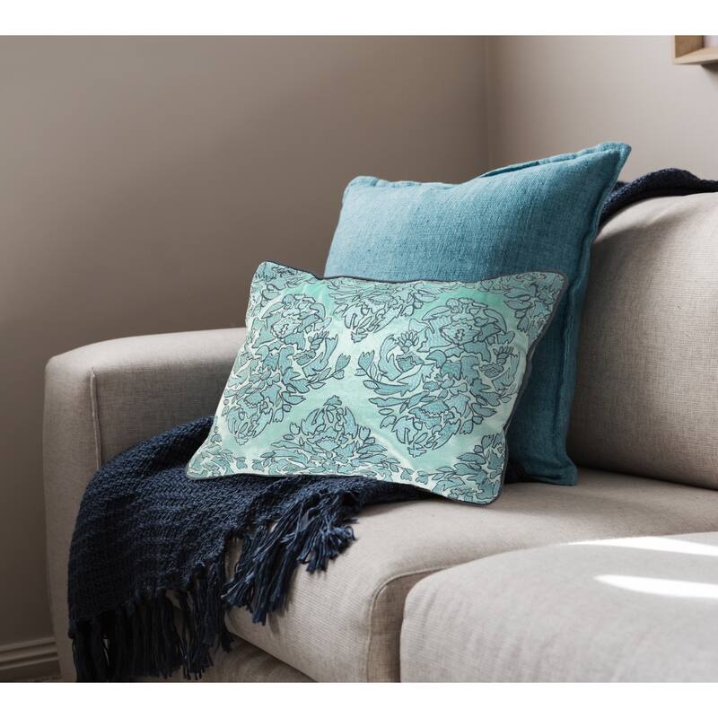Sevita Mint and Gray Decorative Throw Pillow