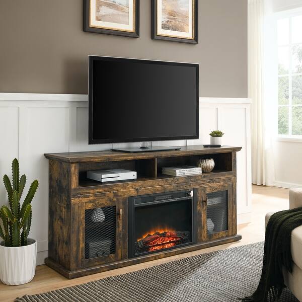 Classic TV Stand with Electric Fireplace for up to 65 TVs - - 37531506