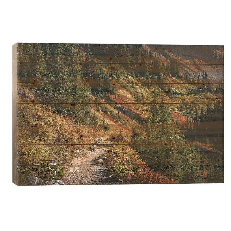 Walk On By Print On Wood by Louis Ruth - Multi-Color - 26x40x1.5