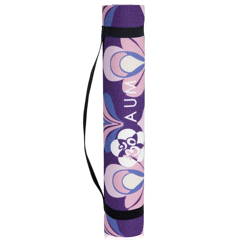 AUM 4mm Soft Foam Tech Lilla Series Yoga Exercise Mat - 68" x 24" - Perfect for Yoga/Pilates/Floor Exercises