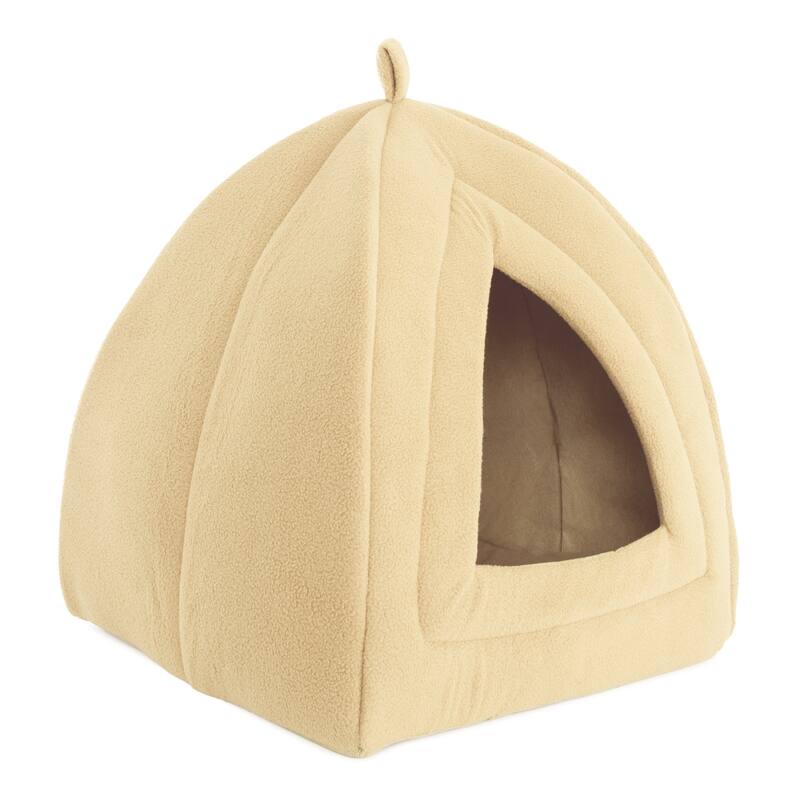 Petmaker Cozy Kitty House Cave Plush Cat Tent Bed with Removable Foam Cushion