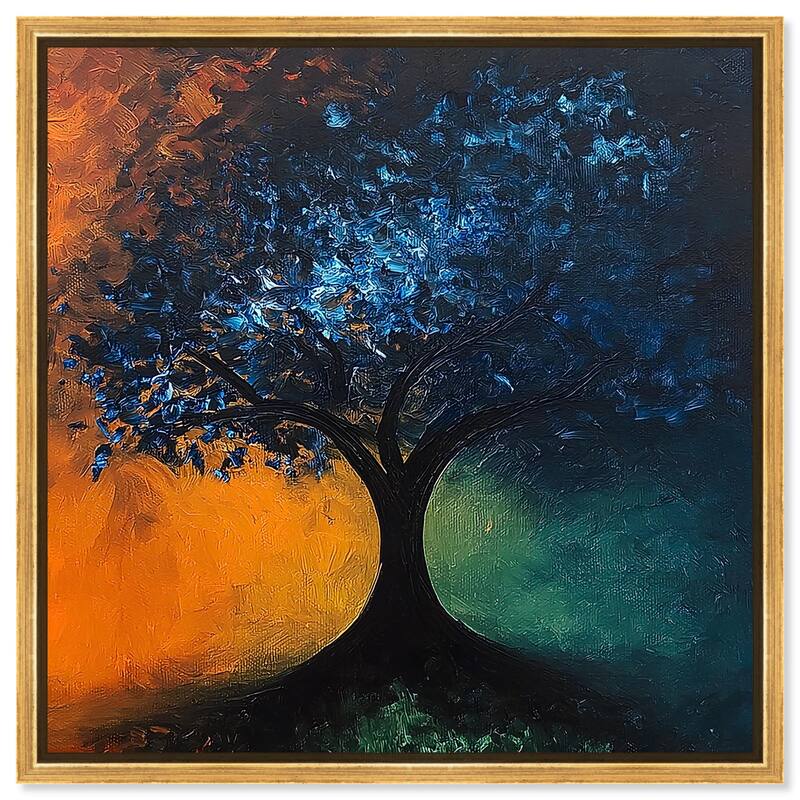Tree of Opposites II Canvas by Art Remedy - Gold - 20" x 20"