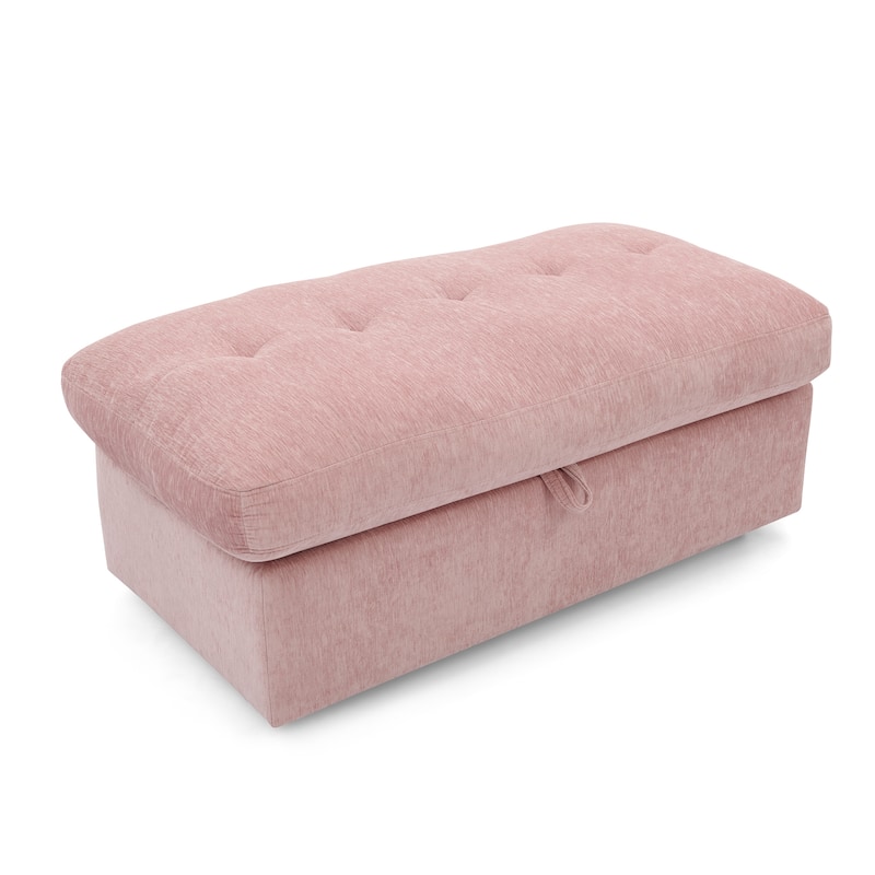 Double Recliner Chair with Adjustable Backrest, Storage Ottoman, USB Port & Phone Stand