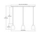 preview thumbnail 2 of 0, Merida 3-Light Linear Mini Pendant Fixture in Polished Chrome with Silver Linen Glass