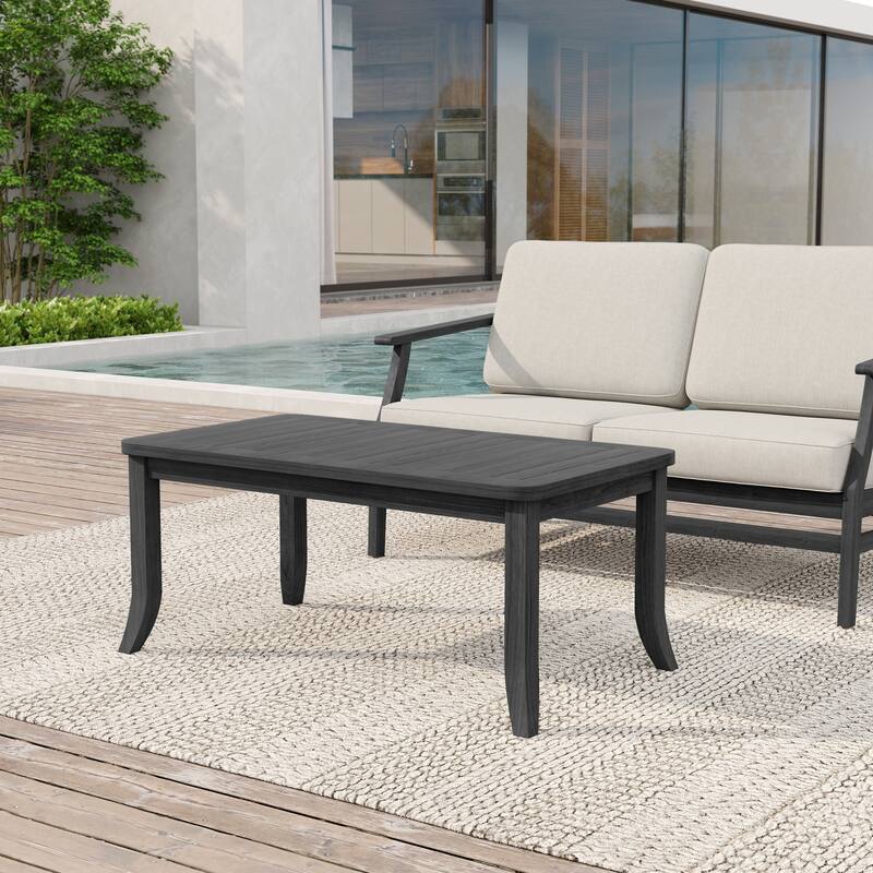 Patio Teak Wood Outdoor Rectangle Coffee Table