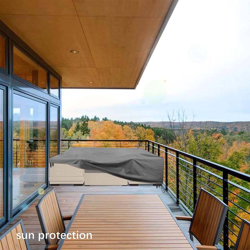 Large Sofa Cover Garden Furniture Waterproof Cover to Protect The Table, Chair and Sofa Garden Furniture Cover - 126"x64"x28"
