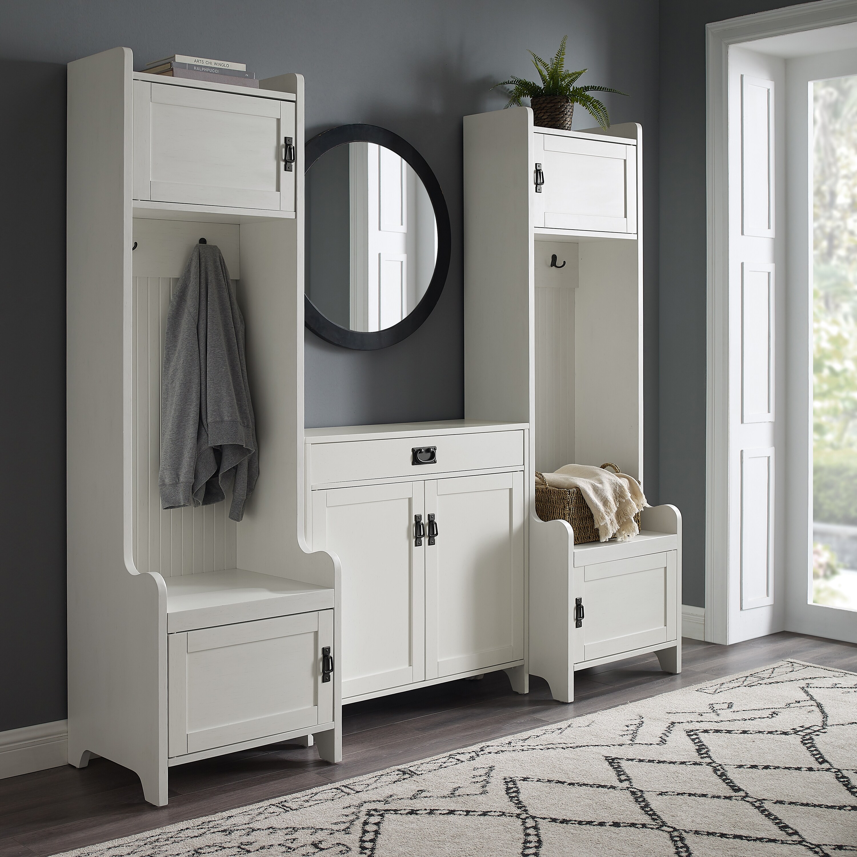 Shop Fremont 3pc Entryway Set 78 75 W X 18 D X 74 25 H 78 75 W X 18 D X 74 25 H On Sale Overstock 31293554