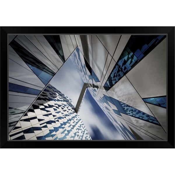 Dan Clausen Hansen Economy Framed Print with Standard Black Frame entitled Triangular Caleidoscope