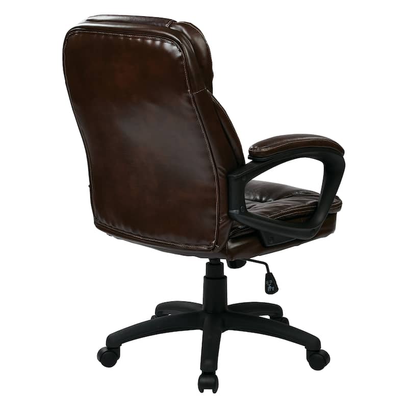 OS Home and Office Furniture Model Faux Leather Managers Chair with Padded Arms