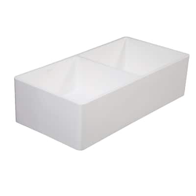 Kingston Brass Arcticstone 36" Farmhouse Double Basin Stone Composite