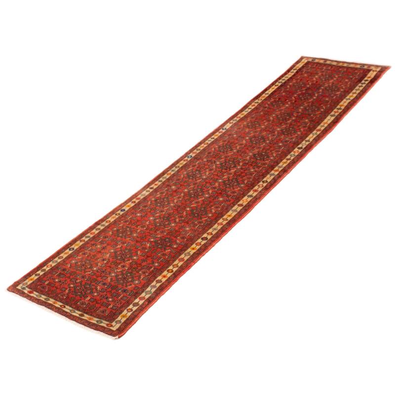 ECARPETGALLERY Hand-knotted Andelz Red Wool Rug - 2'4 x 9'9