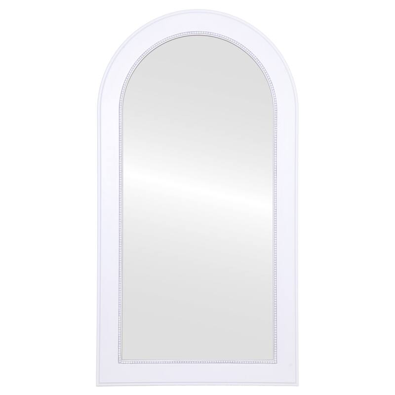 Yates Framed Full Length Mirror - Crescent Cathedral - 27.4x51.4 - White