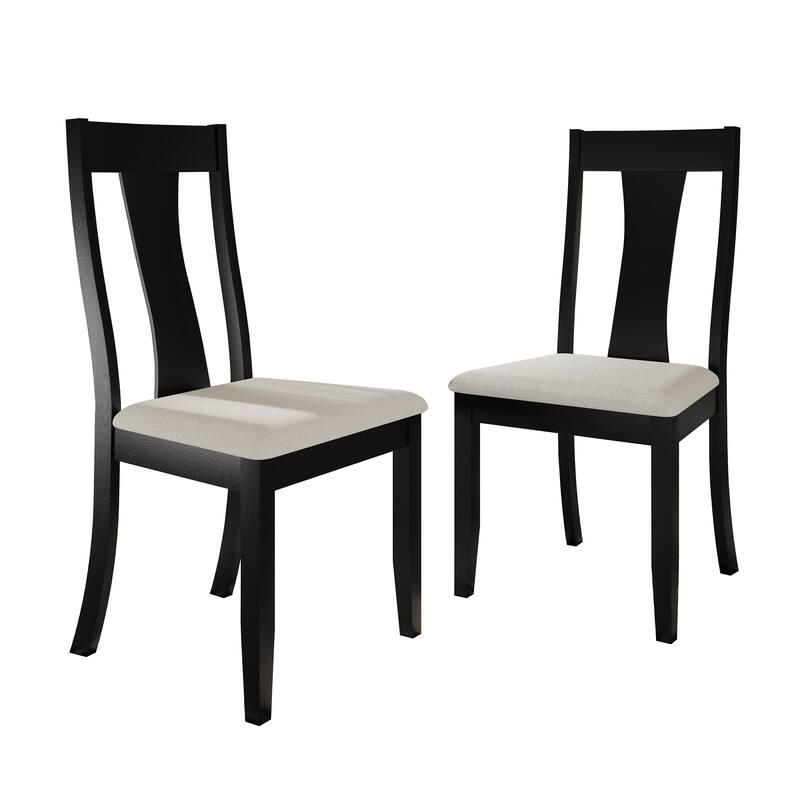 CraftPorch Vintage Style Wooden Dining Chairs (Set of 2) - N/A