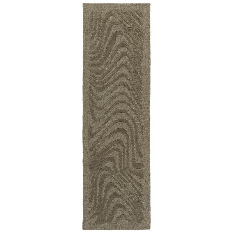 SAFAVIEH Handmade Ebony Sabiye Wool Rug - 2'3" x 8' Runner - Green