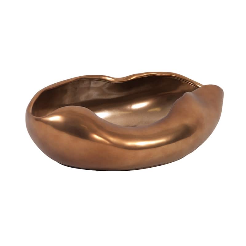 Allan Andrews Matte Bronze Abstract Ceramic Bowl