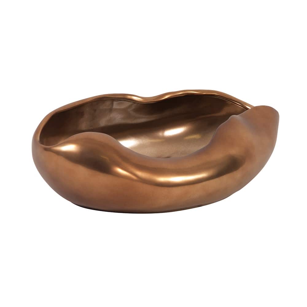 Allan Andrews Matte Bronze Abstract Ceramic Bowl