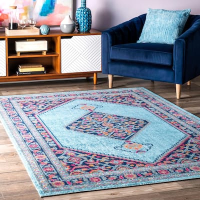 Nuloom Boho Vintage Persian Border Area Rug