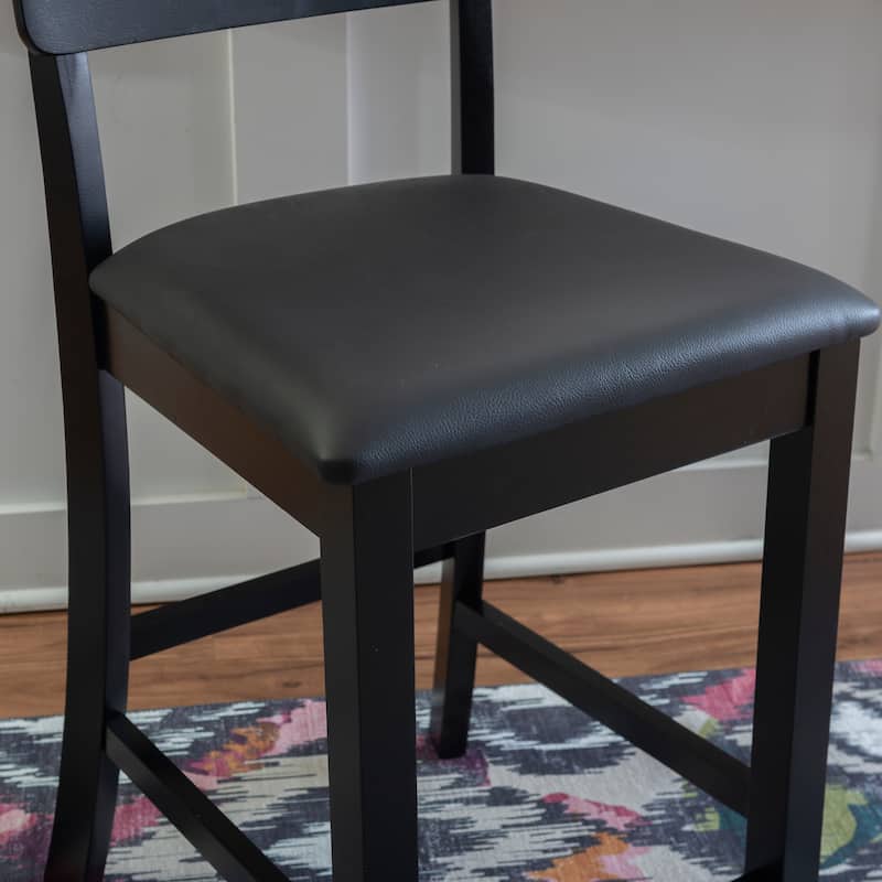 Linon Aldersey Black Stationary Counter Stool