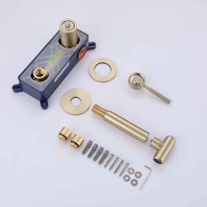 Solid Brass Wall Mounted 360° rotation Single-Handle Bathroom Faucet