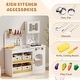 preview thumbnail 7 of 8, Gymax Kids Kitchen Playset Toy Play Kitchen w/ 4 Fabric Drawers Stoves