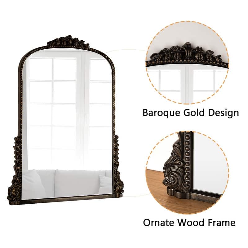 Traditional Baroque Arch Wall Mirror