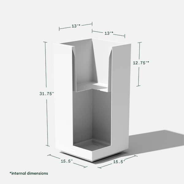 dimension image slide 0 of 6, Block Series Pedestal Planter