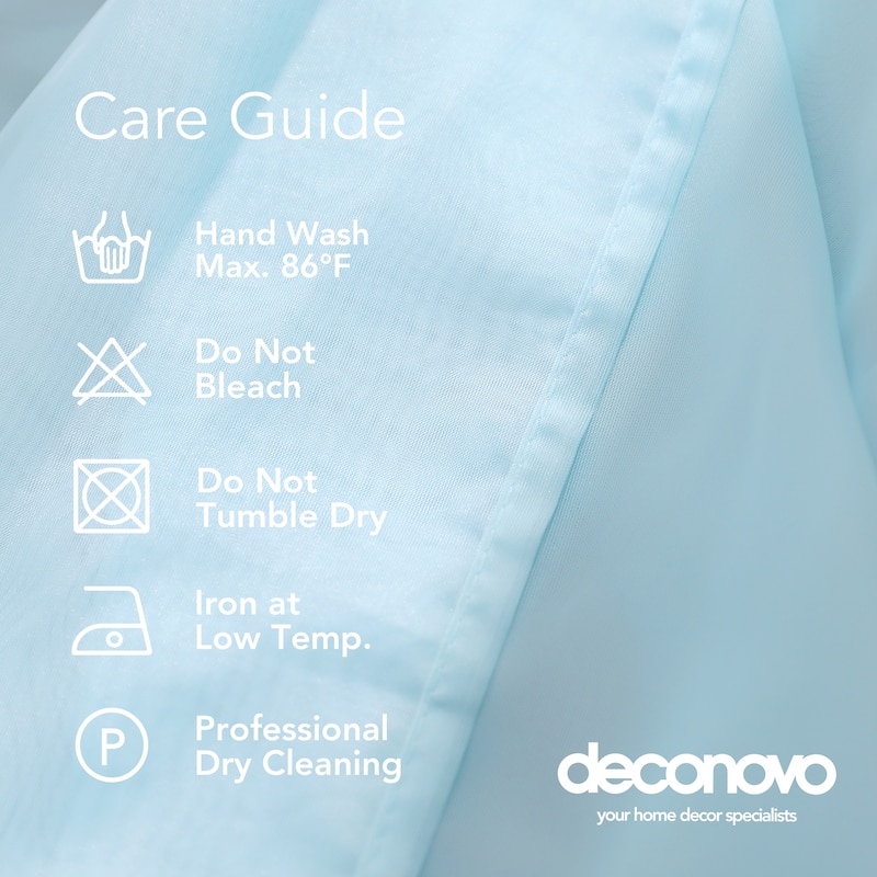 Deconovo Sheer Voile Curtain (2 Panel)
