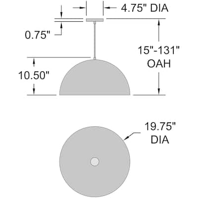 Access Lighting 23768 Huck 20" Wide Pendant