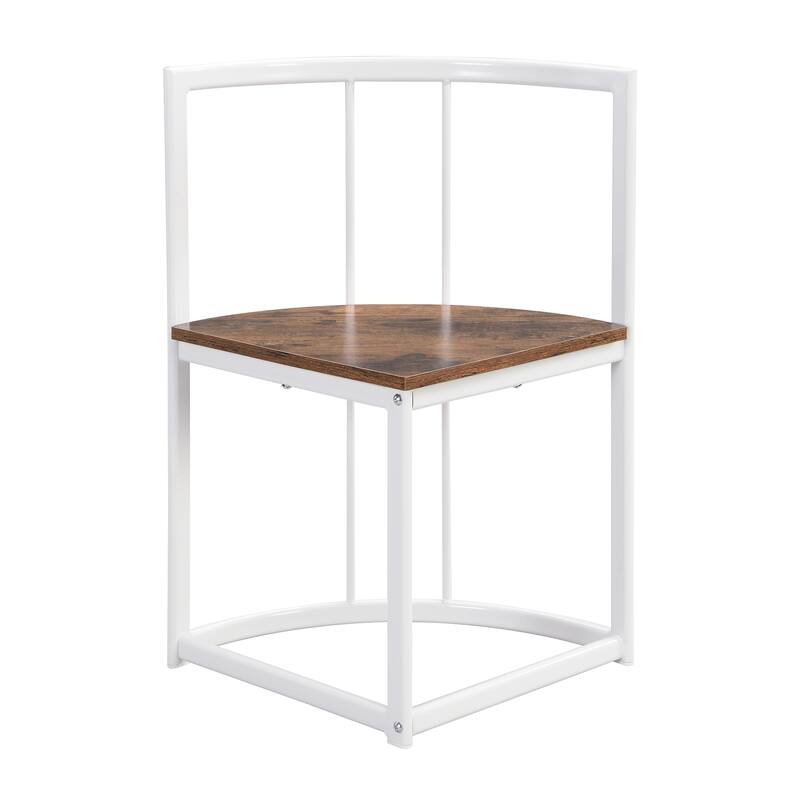 7-Piece Compact Dining Set for 6 with Faux Marble Table and Stylish Metal Frame Chairs, 55-Inch