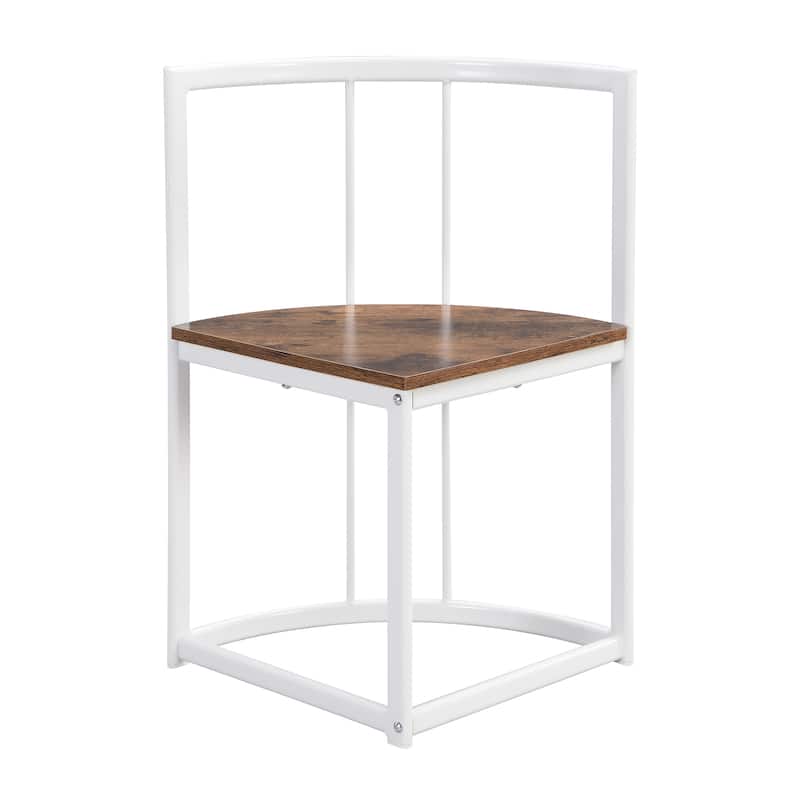 Roomfitters Modern 7-Piece Dining Table Set, 55" Faux Marble Kitchen Table with 6 Space-Saving Metal Chairs for 6