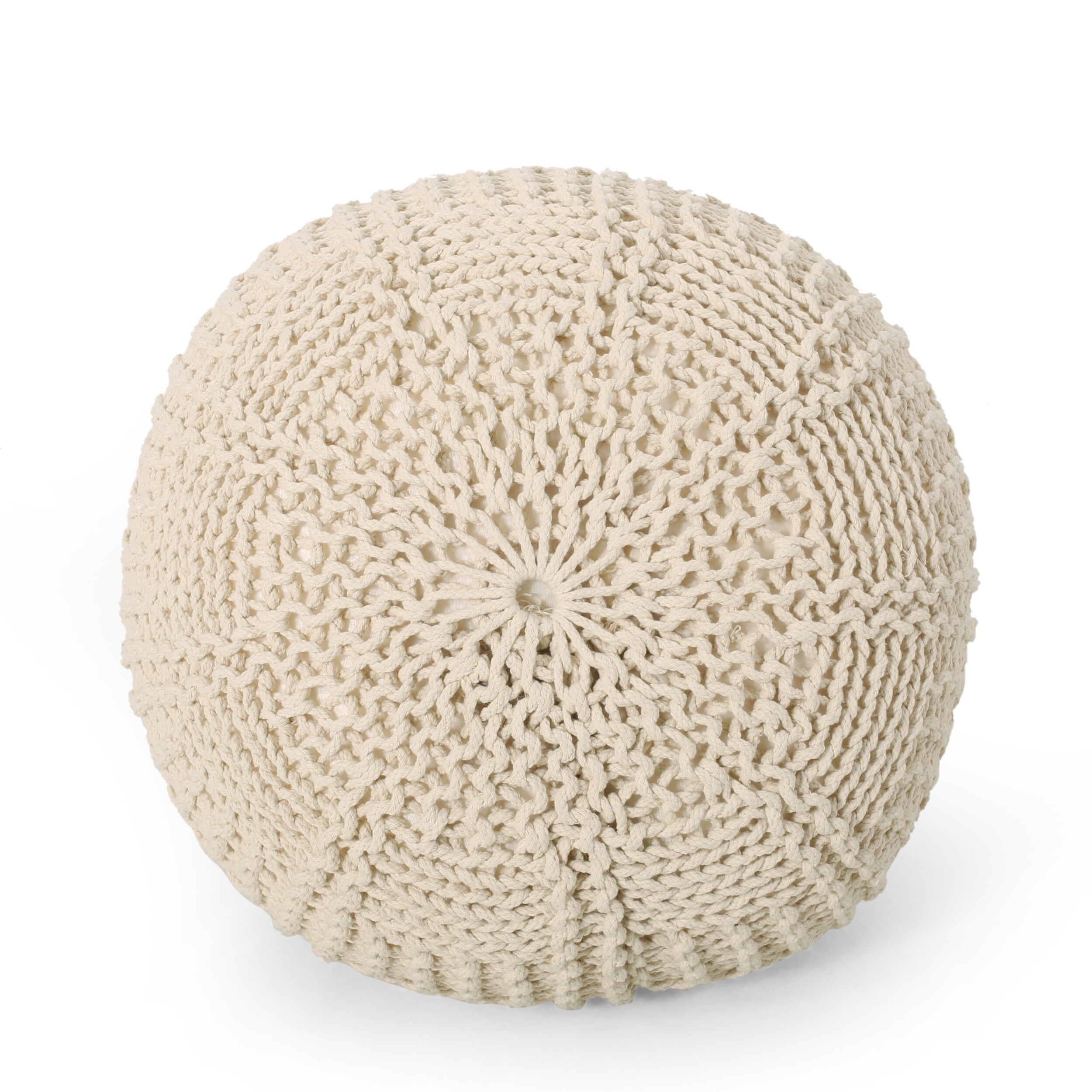 Christopher Knight Home Lucy Knitted Cotton Square Pouf Teal Christopher Knight Home Lucy Knitted Cotton Square Pouf Teal