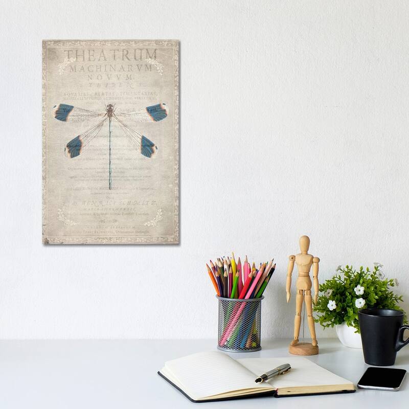 iCanvas "Dragonfly Book I" by Kimberly Allen Canvas Print - 12x8x0.75