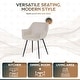preview thumbnail 19 of 85, Markley Modern Leather Upholstered Dining Side Chairs with Black Iron Legs Accent Armchair for Home Kitchen Set of 4