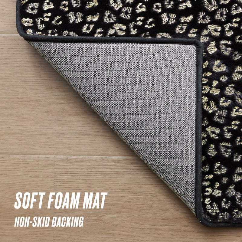 Juicy Couture Metallic Leopard Plush Rugs